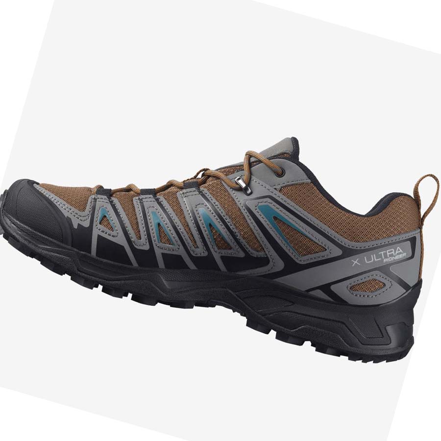 Salomon X ULTRA PIONEER Erkek Yürüyüş Ayakkabısı Gri Kahverengi | TR 3567AHK